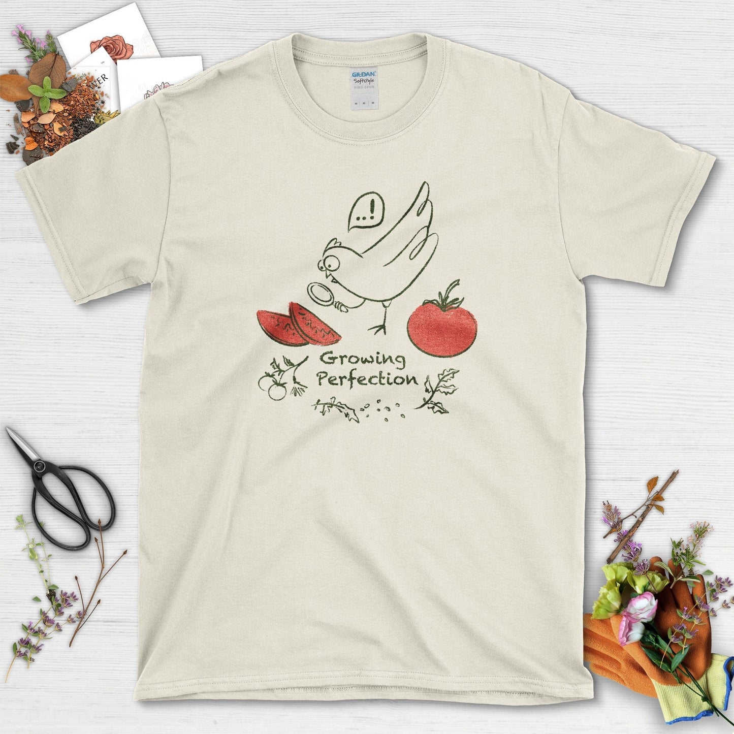 Growing Perfection Garden Life T-Shirt T-Shirts / S / Natural Physical Item