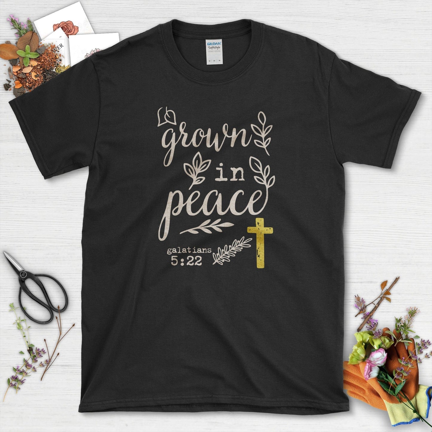 Grown in Peace T-Shirt Essential Tees / S / Black Physical Item