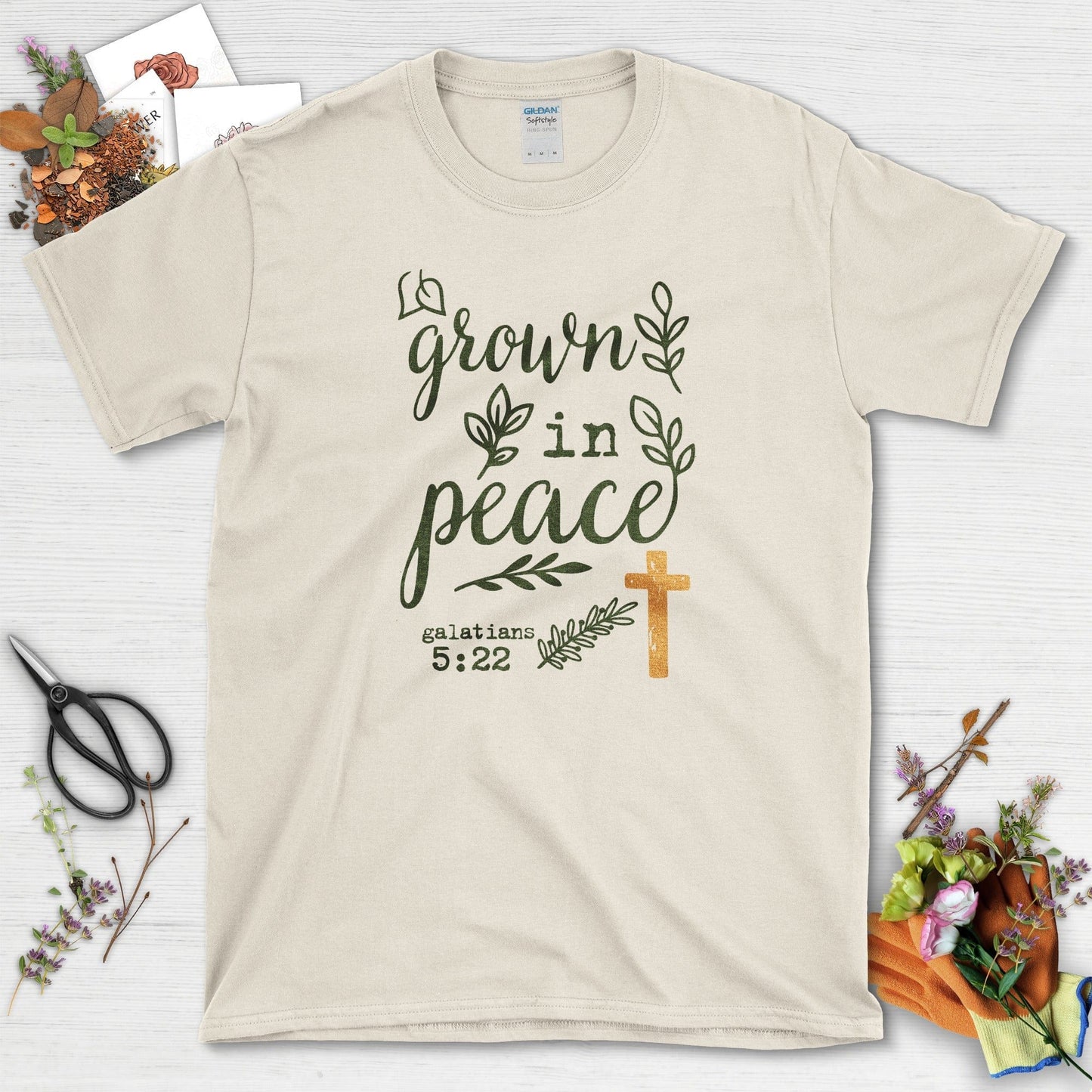 Grown in Peace T-Shirt Essential Tees / S / Natural Physical Item
