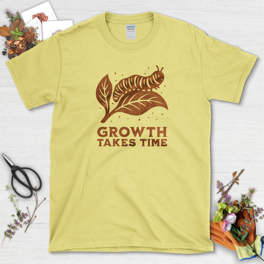 Growth Takes Time T-Shirt Cornsilk / S Physical Item