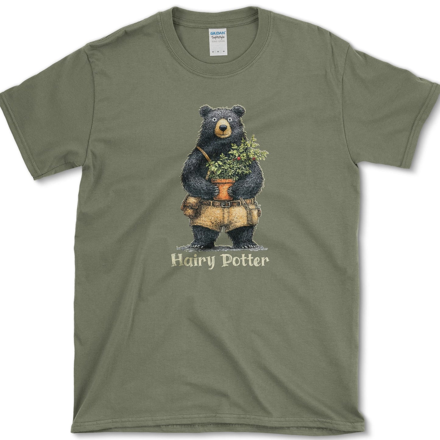 Hairy Potter T-Shirt Essential Tees / S / Military Green Essential Tees