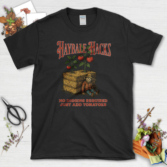 Haybale Hacks Garden T-Shirt Black / S Physical Item