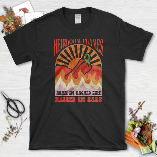 Heirloom Flames Sacred Fire T-Shirt Black / M Physical Item