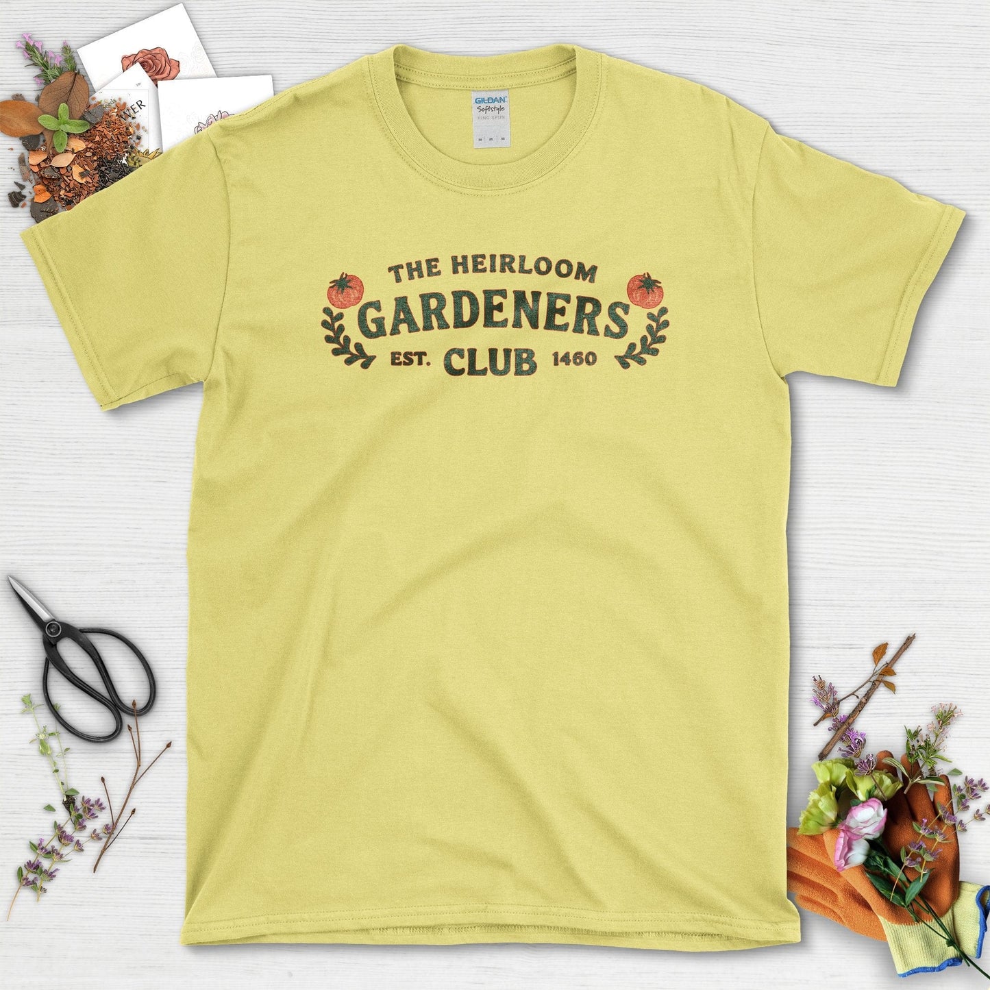 Heirloom Gardeners Club T-Shirt T-Shirts / S / Cornsilk Physical Item