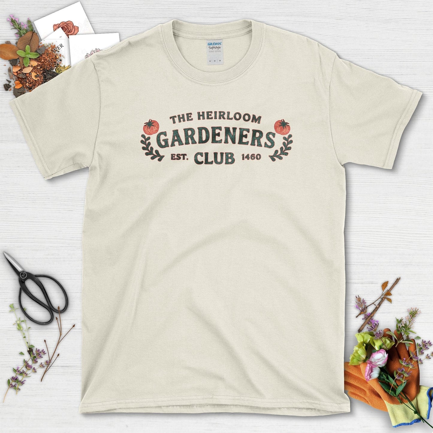 Heirloom Gardeners Club T-Shirt T-Shirts / S / Natural Physical Item