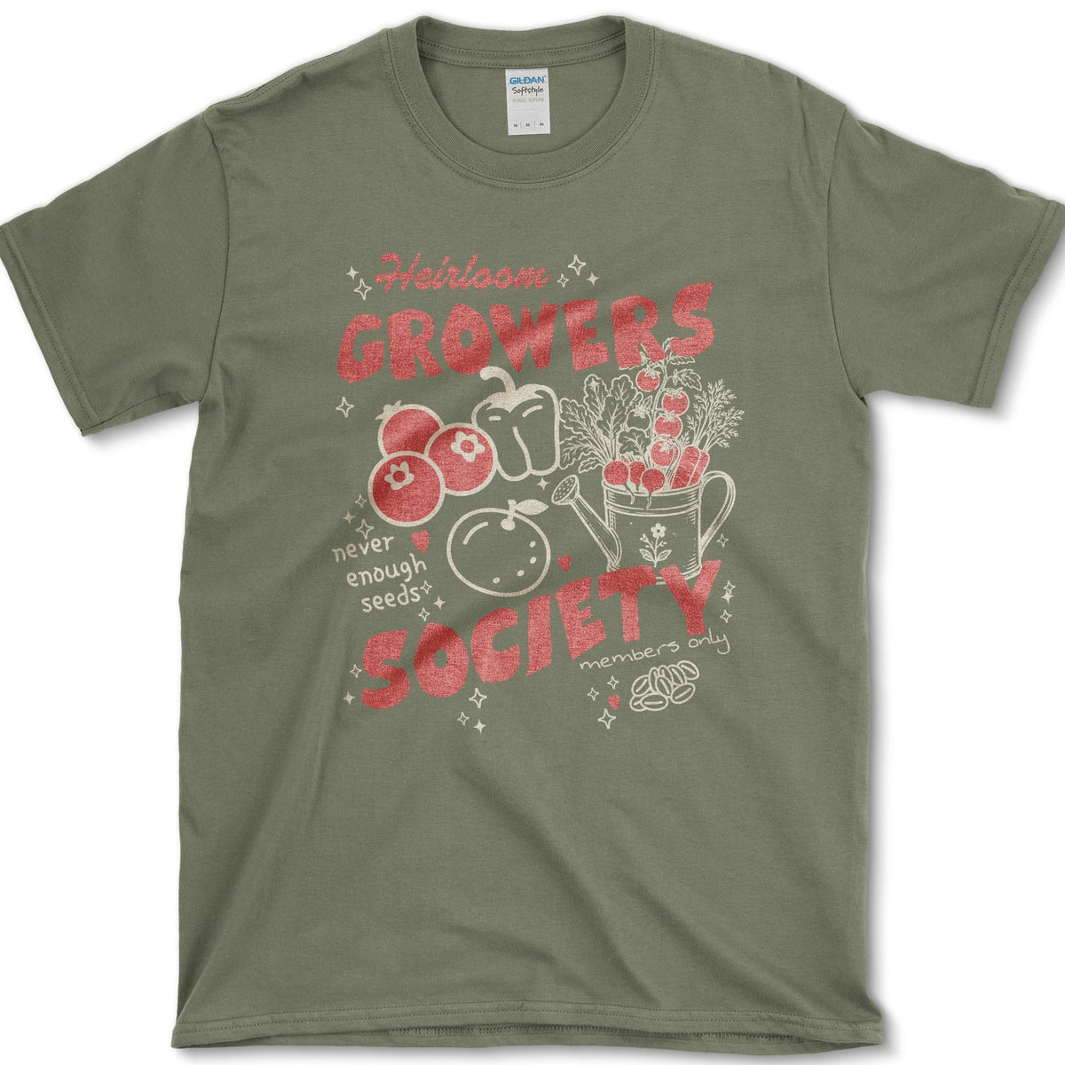 Heirloom Growers Society T-Shirt S / Military Green Essential Tees