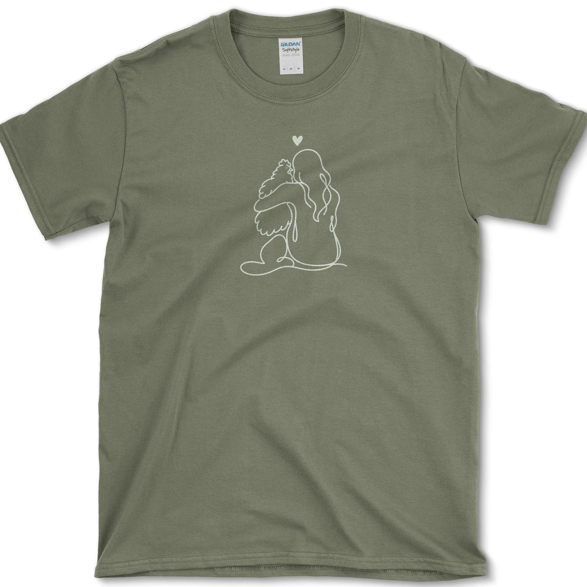 Hen Hug T-Shirt Military Green / S Essential Tees