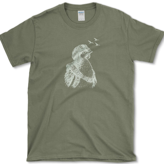 Hen Pilot T-Shirt Military Green / S Essential Tees