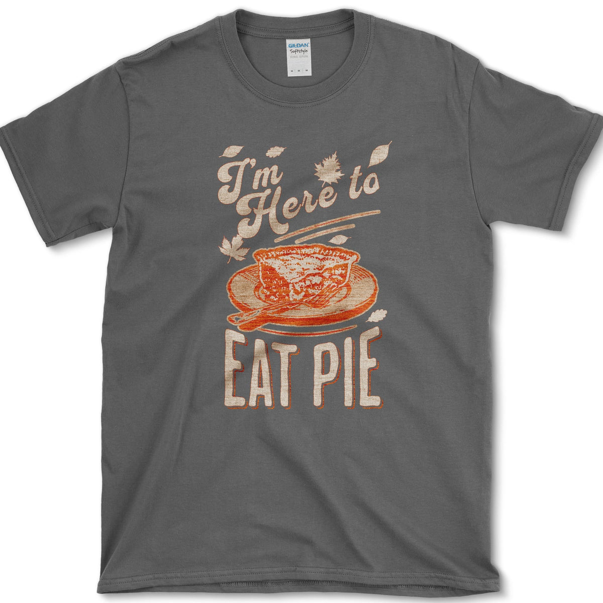 Here To Eat Pie T-Shirt Dark Heather / S Essential Tees