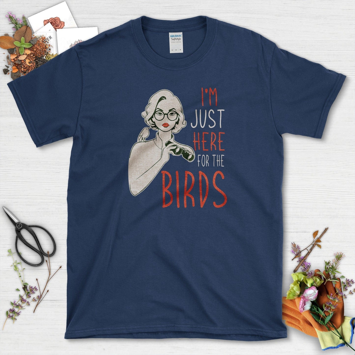 I Am Here 4 Birds T-Shirt Navy / S Physical Item