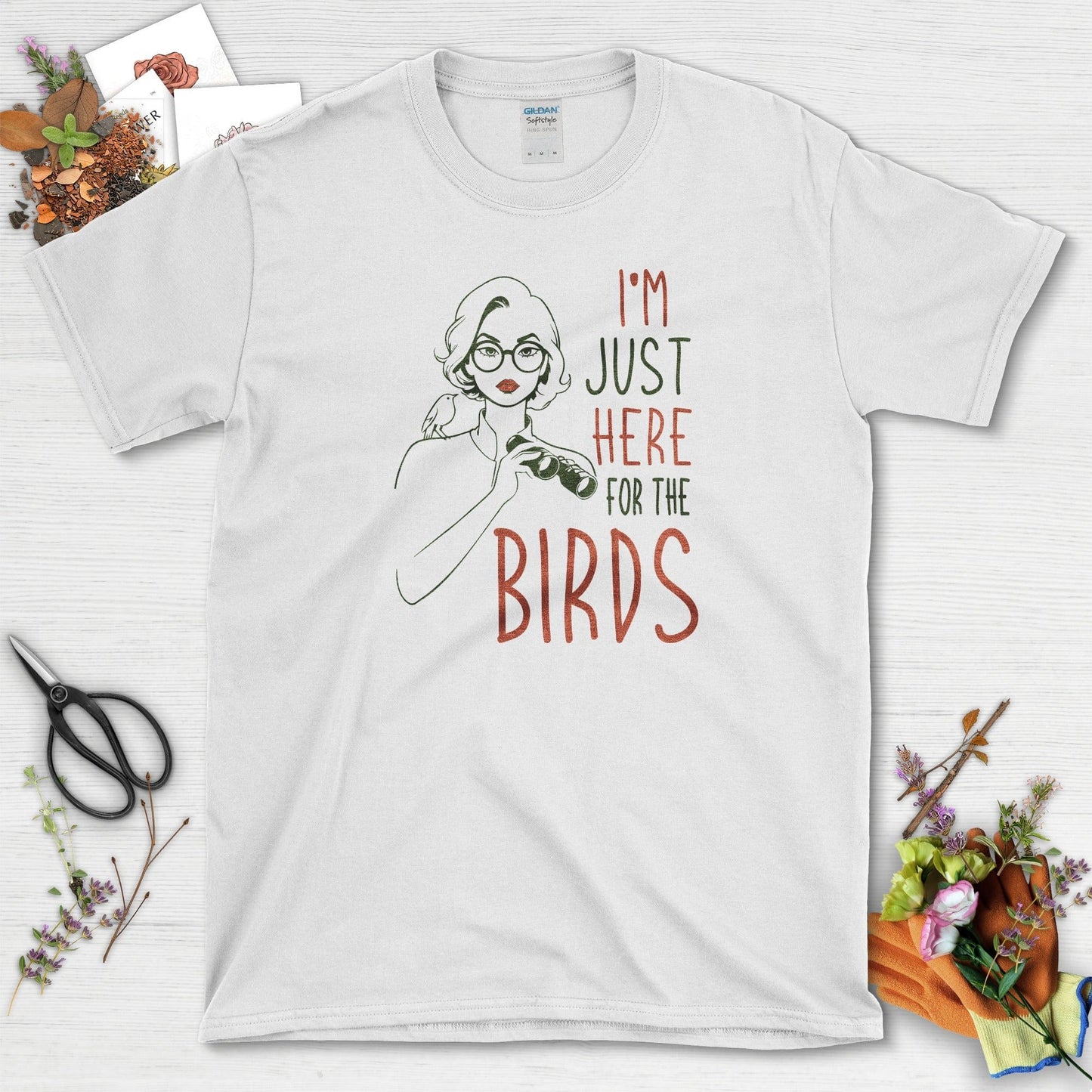 I Am Here 4 Birds T-Shirt White / S Physical Item