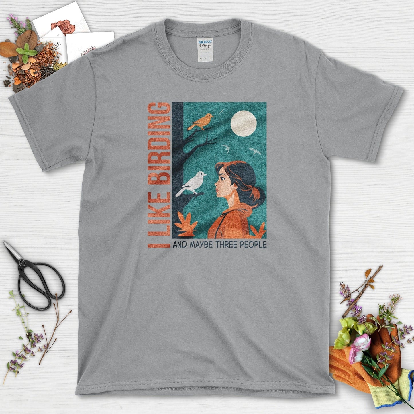 I Like Birding T-Shirt Sport Grey / S Physical Item