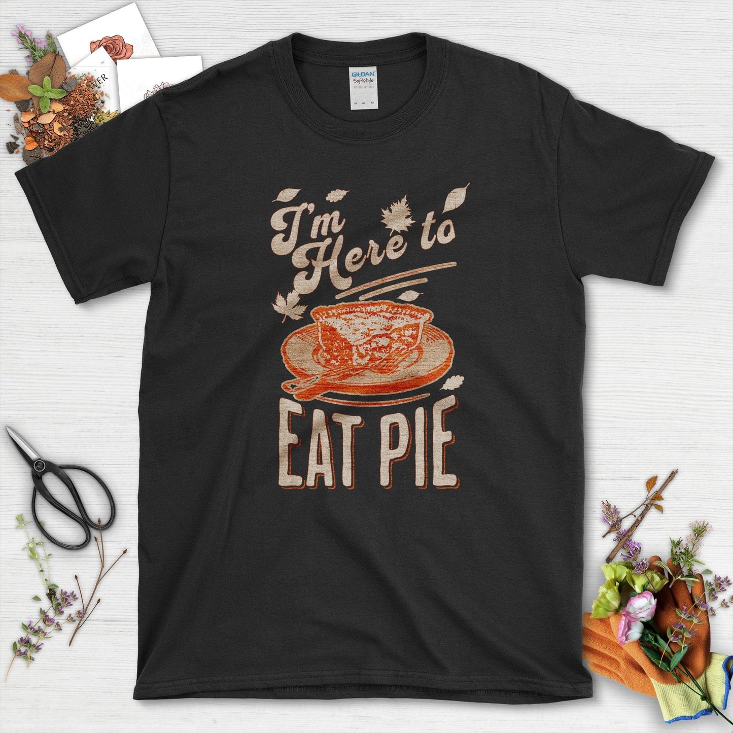 I'm Here to Eat Pie T-Shirt Black / S T-Shirt