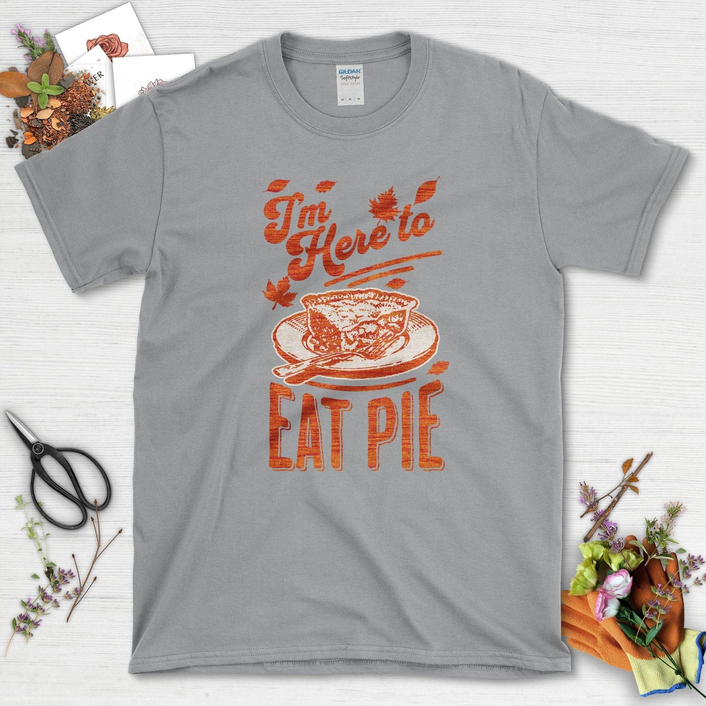 I'm Here to Eat Pie T-Shirt Sport Grey / S T-Shirt