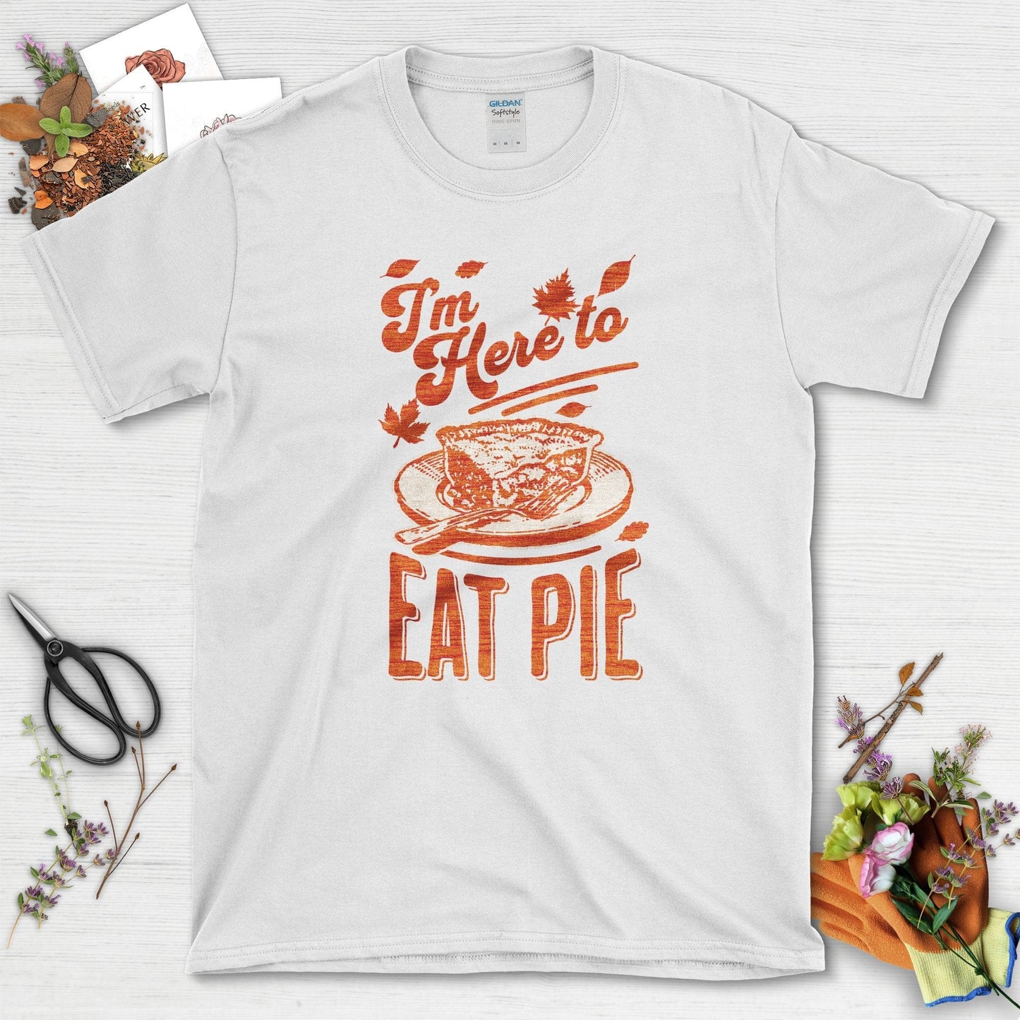 I'm Here to Eat Pie T-Shirt White / S T-Shirt