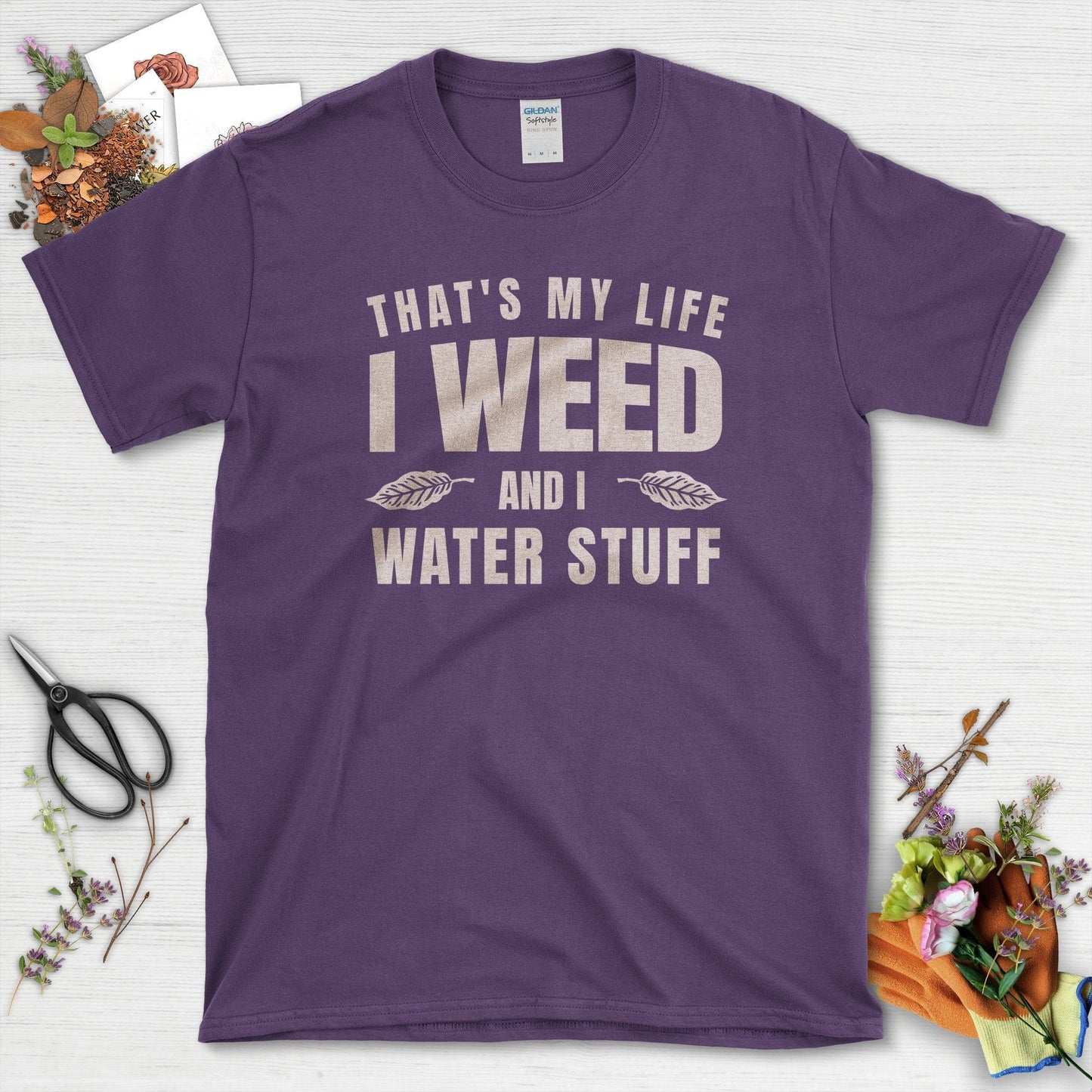 I Weed And I Water Stuff Youth T-Shirt Youth T-Shirt / XS / Purple Physical Item