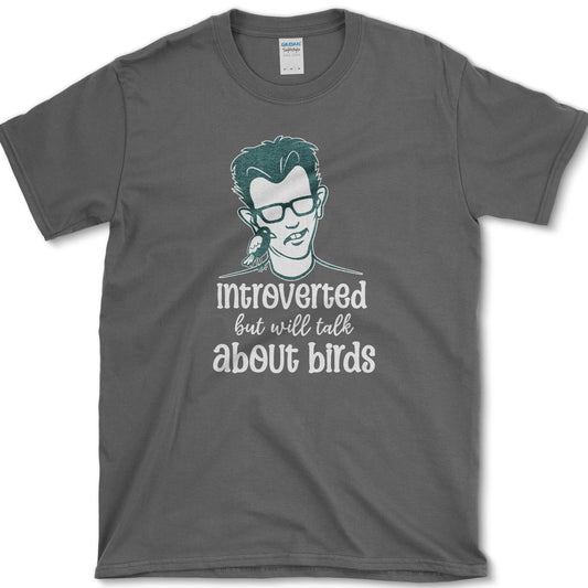 Introverted Talk About Birds T-Shirt Dark Heather / S Essential Tees