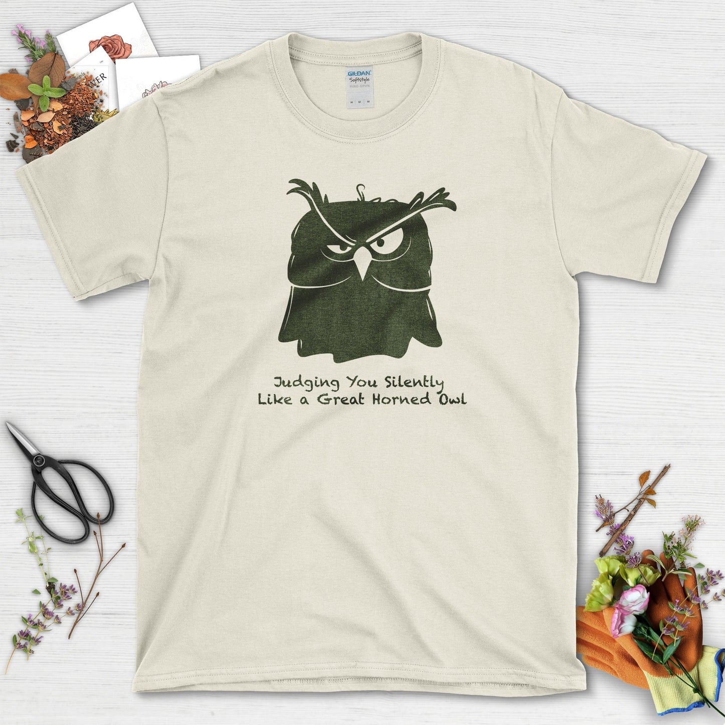 Judging You Silently T-Shirt T-Shirts / S / Natural Physical Item