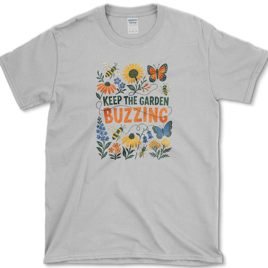 Keep Garden Buzzing T-Shirt S / Sport Grey Essential Tees