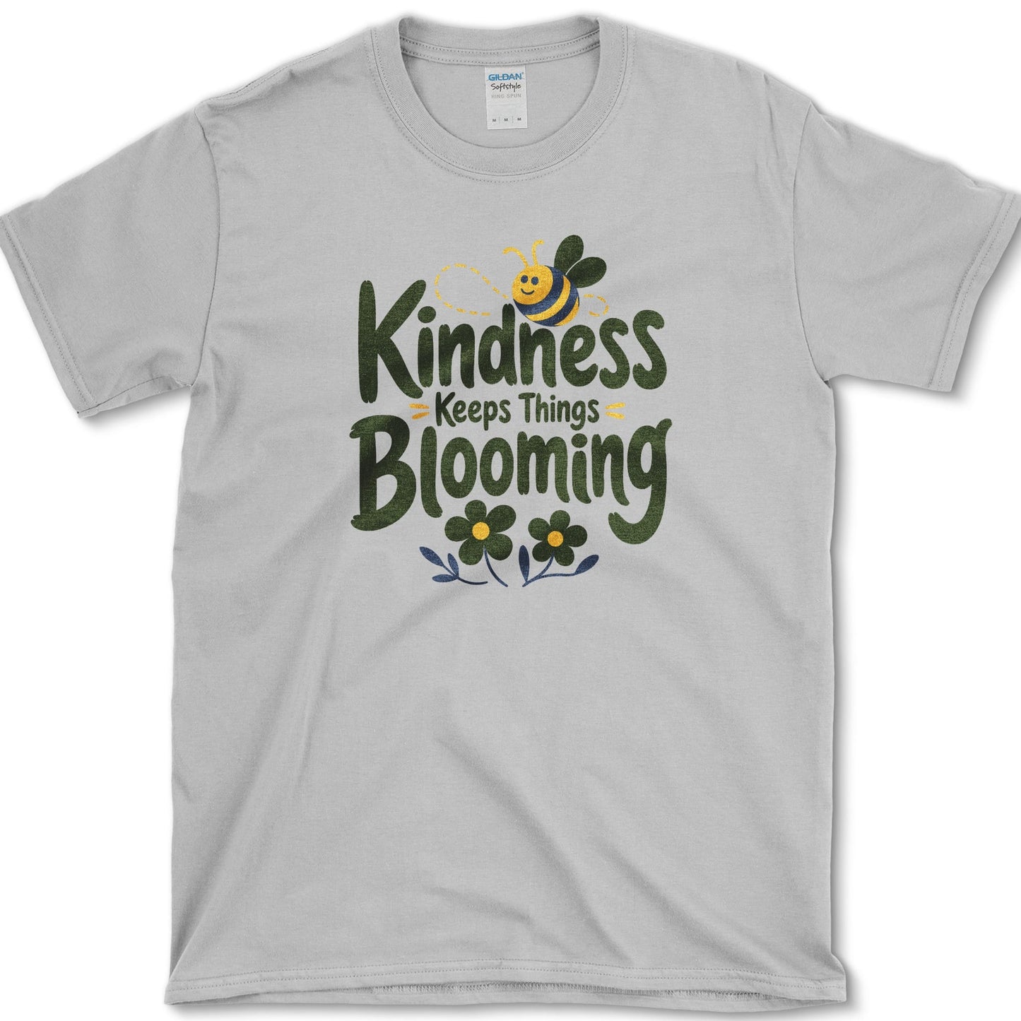 Kindness Keeps Blooming T-Shirt S / Sport Grey Essential Tees