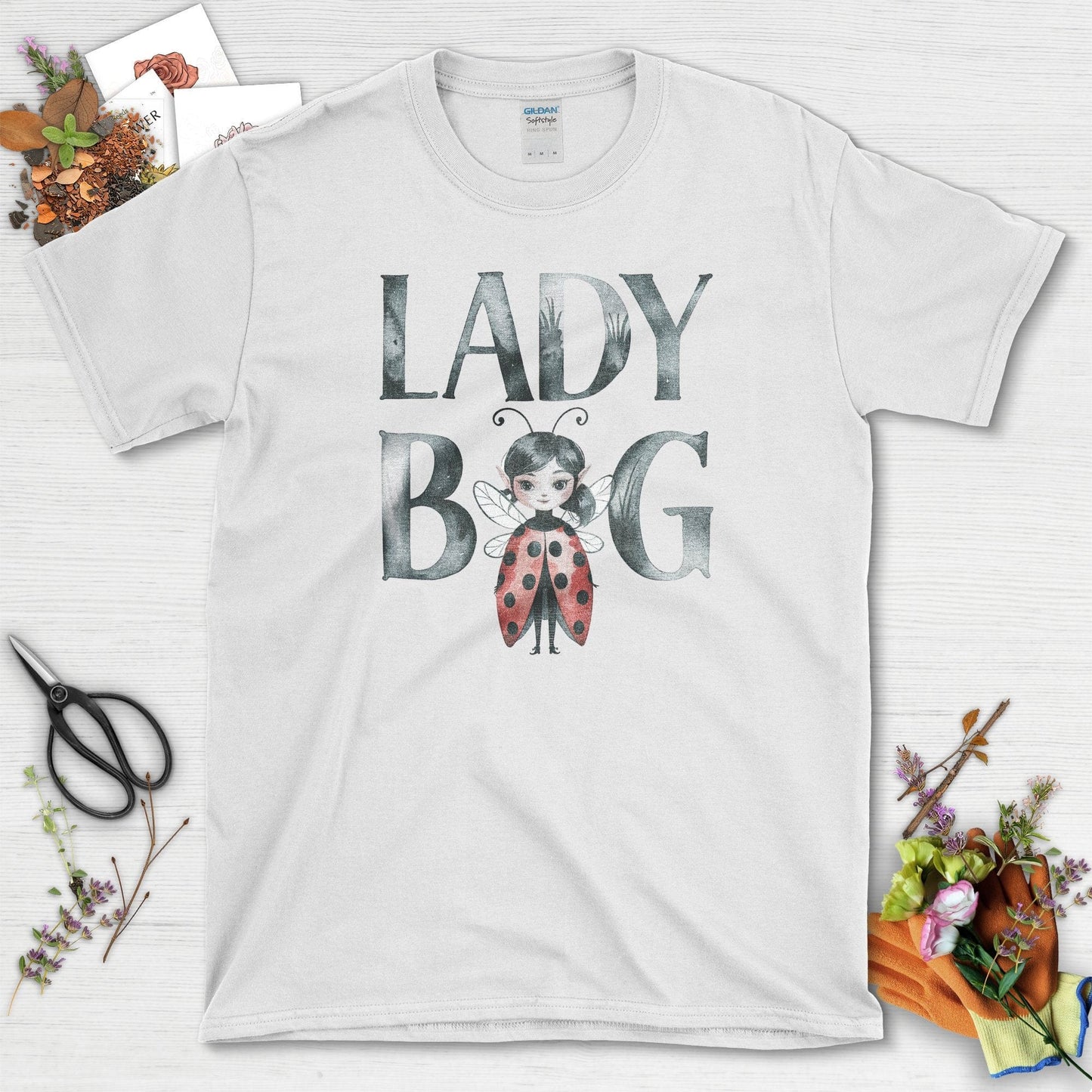 Lady Bug Garden T-Shirt White / S T-Shirt