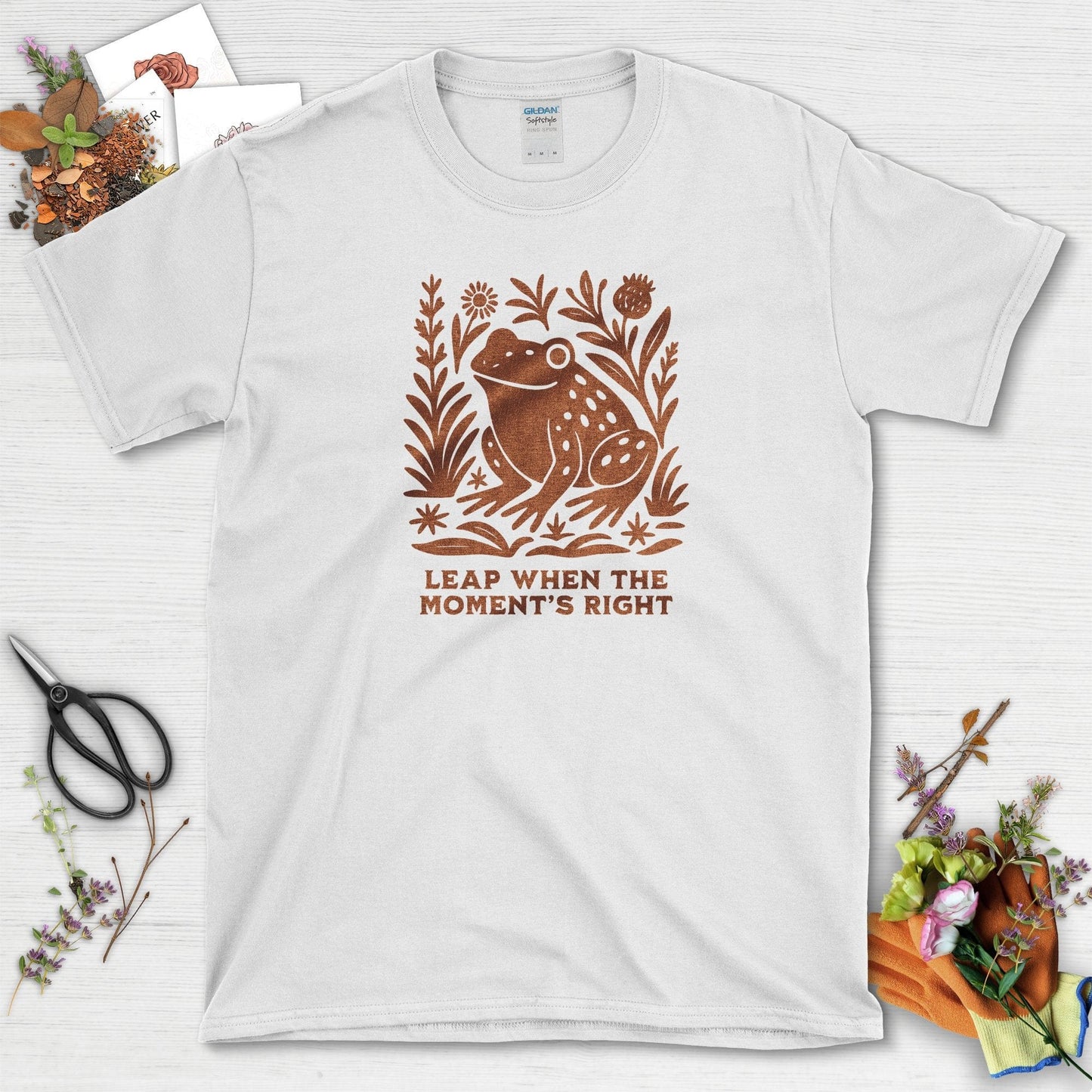 Leap When the Moment's Right T-Shirt White / S Physical Item