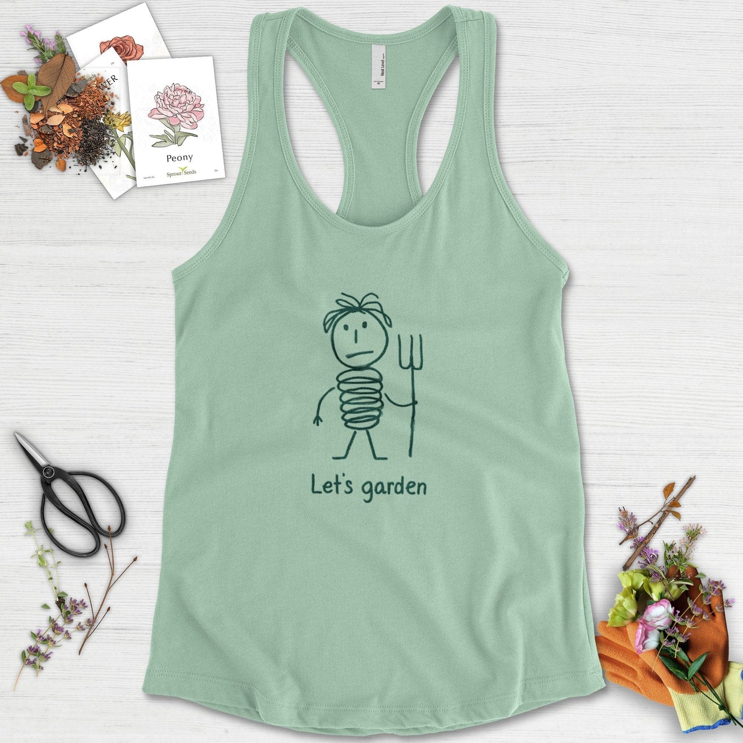 Let's Garden Racerback Mint / XS Physical Item