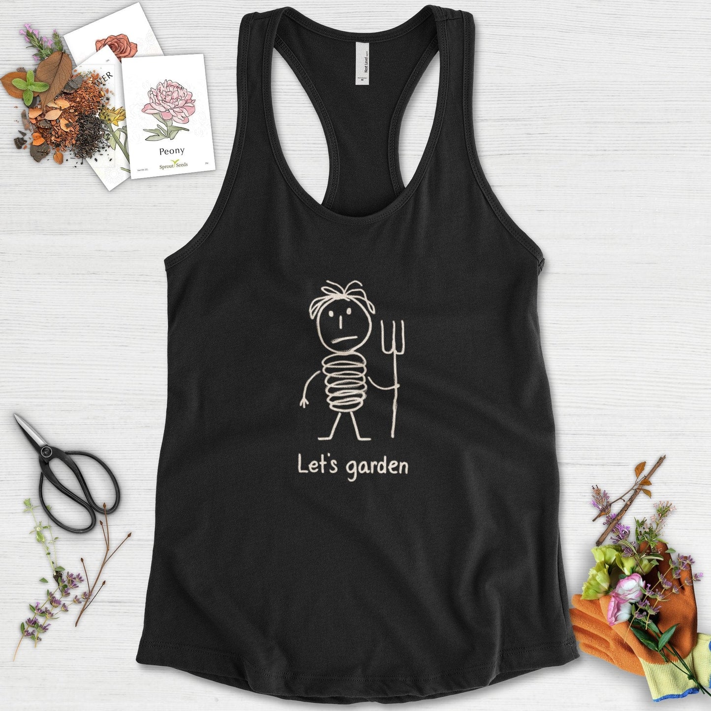 Let's Garden Racerback XS / Black Physical Item