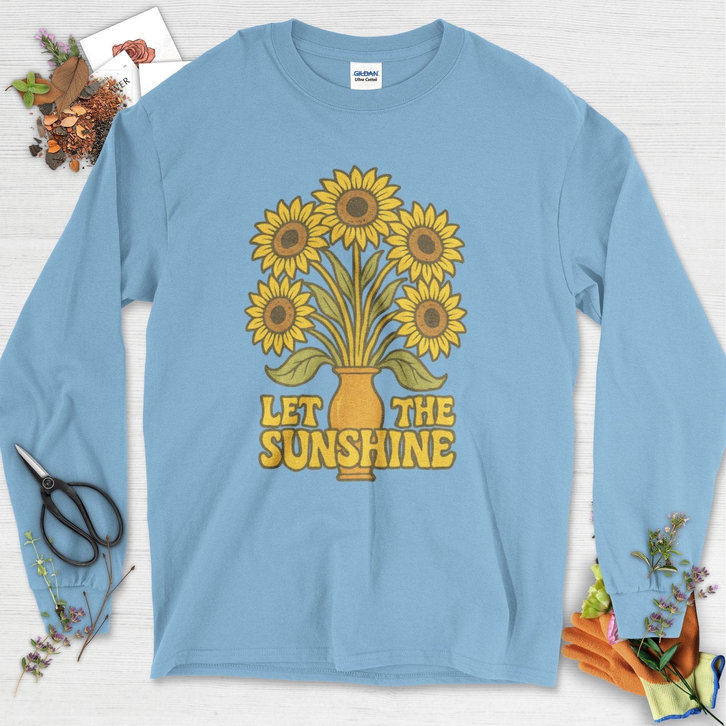 Let the Sunshine Garden Long Sleeve Light Blue / S Physical Item