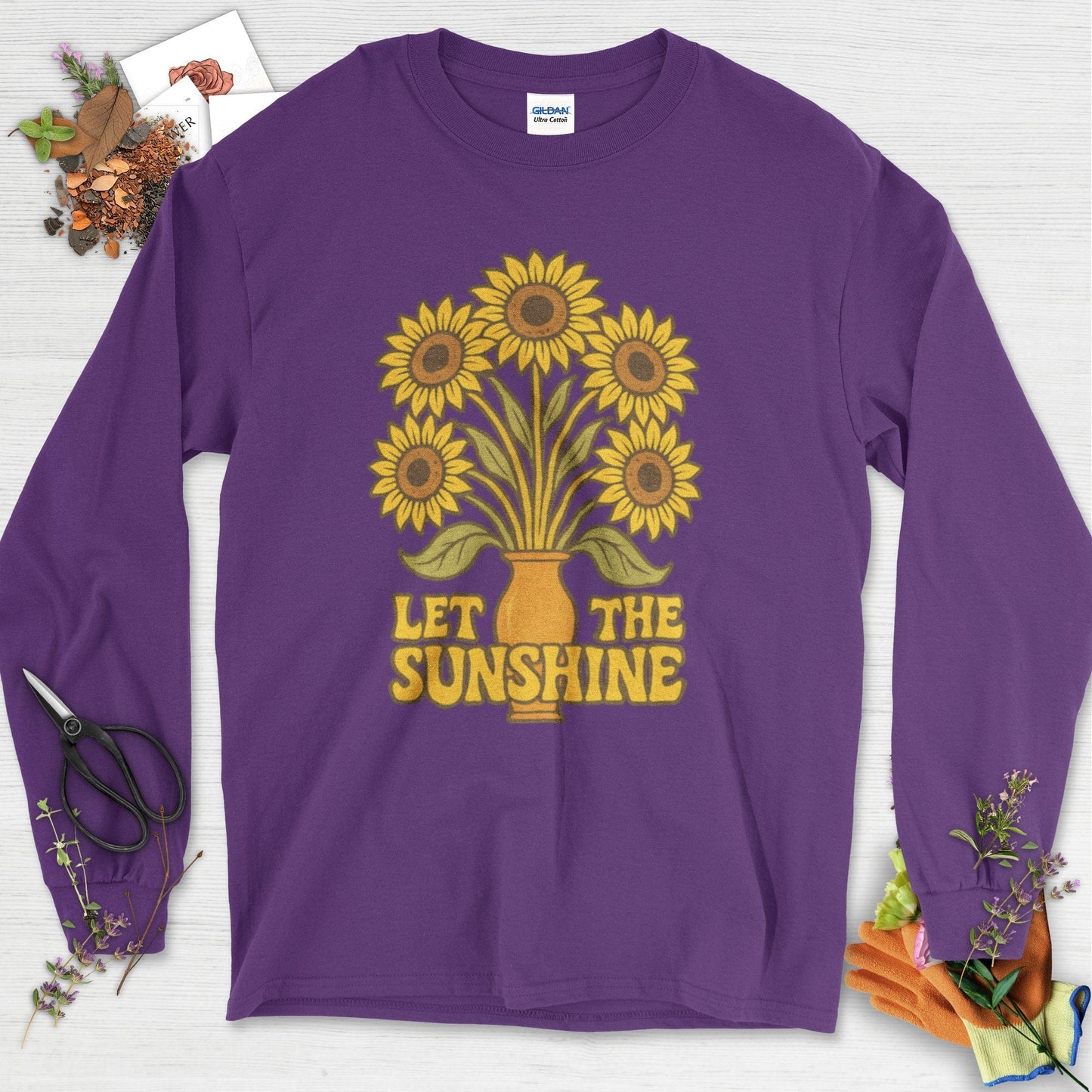 Let the Sunshine Garden Long Sleeve Purple / S Physical Item