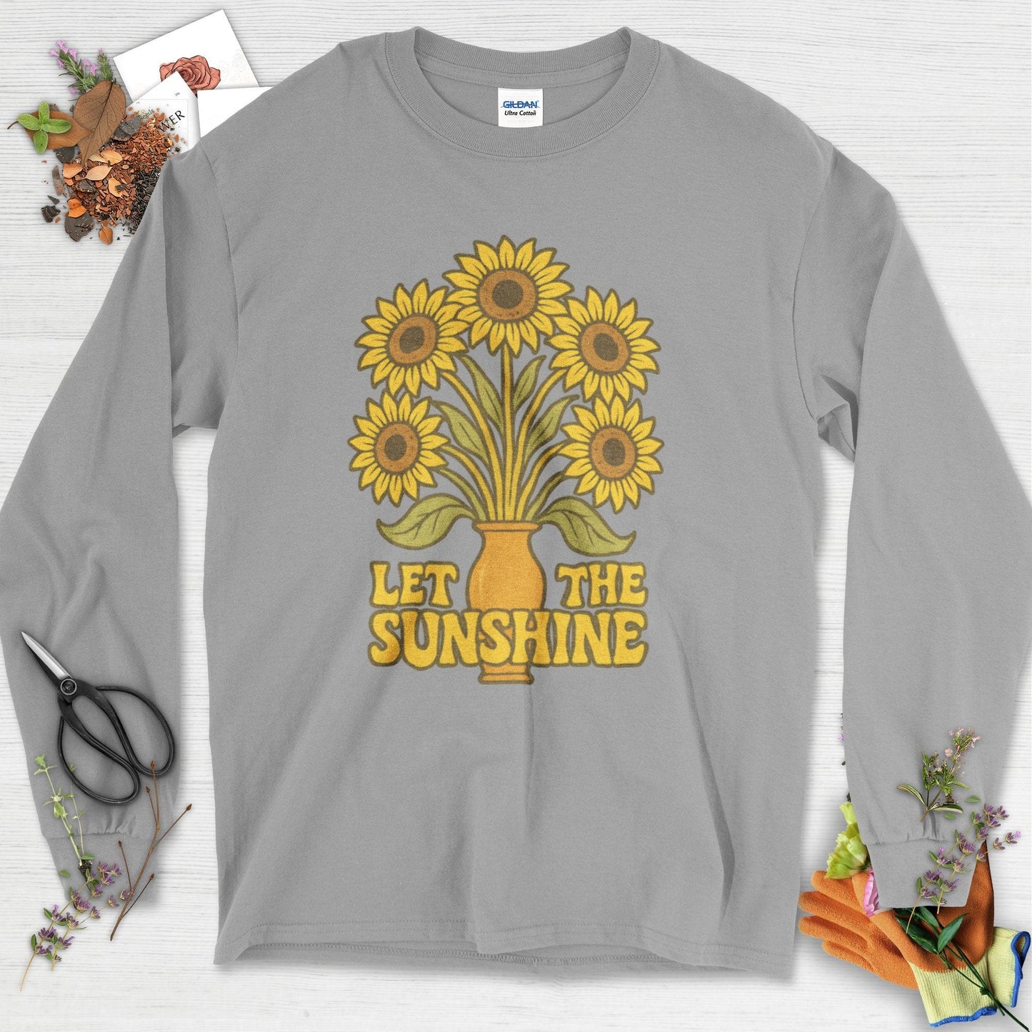 Let the Sunshine Garden Long Sleeve Sport Grey / S Physical Item