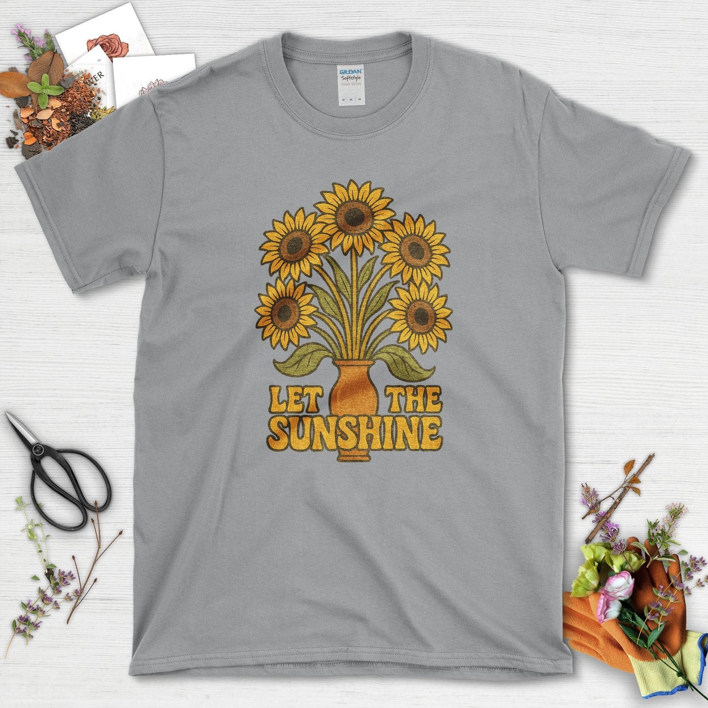 Let the Sunshine Garden T-Shirt Sport Grey / S Physical Item