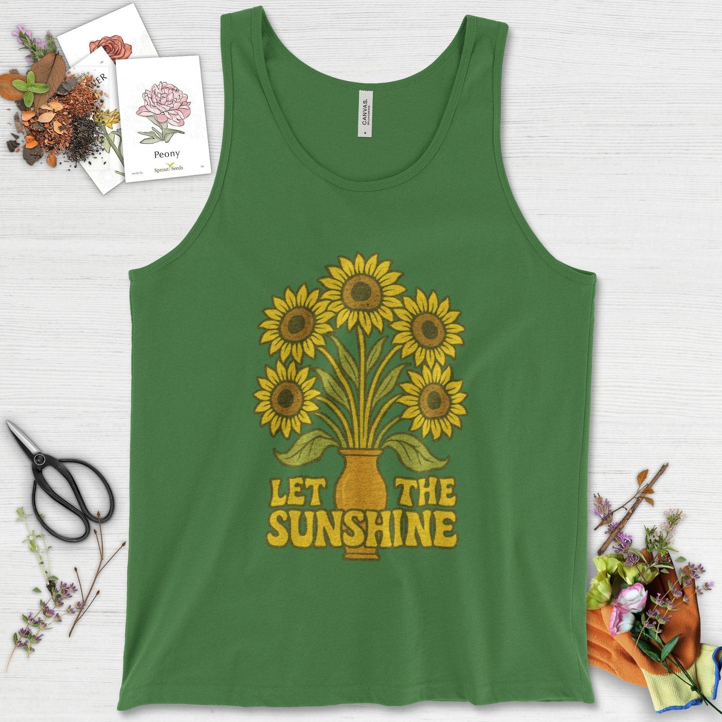 Let the Sunshine Garden Tank Top Leaf / XS Physical Item