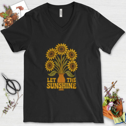 Let the Sunshine Garden V-Neck Black / S Physical Item