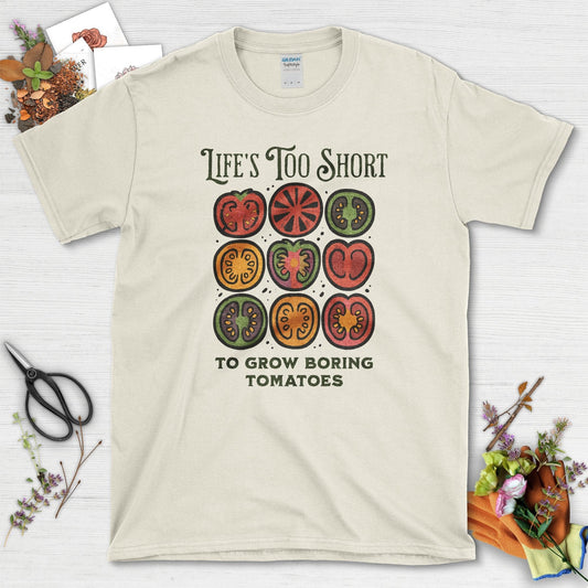 Life's Too Short Tomatoes T-Shirt Natural / S Physical Item