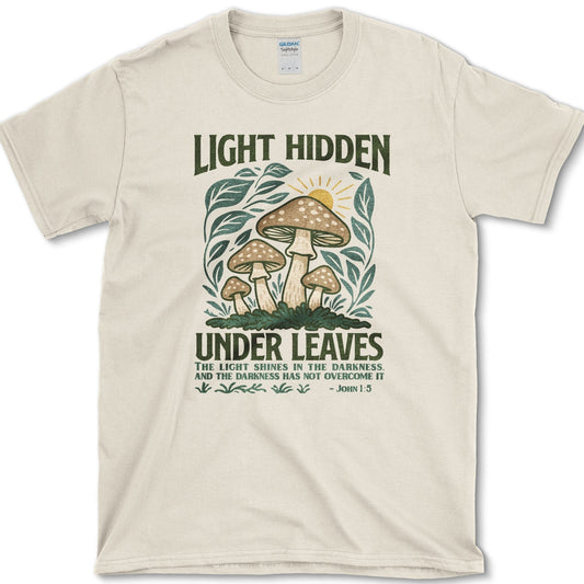 Light Hidden Under Leaves T-Shirt Physical Item