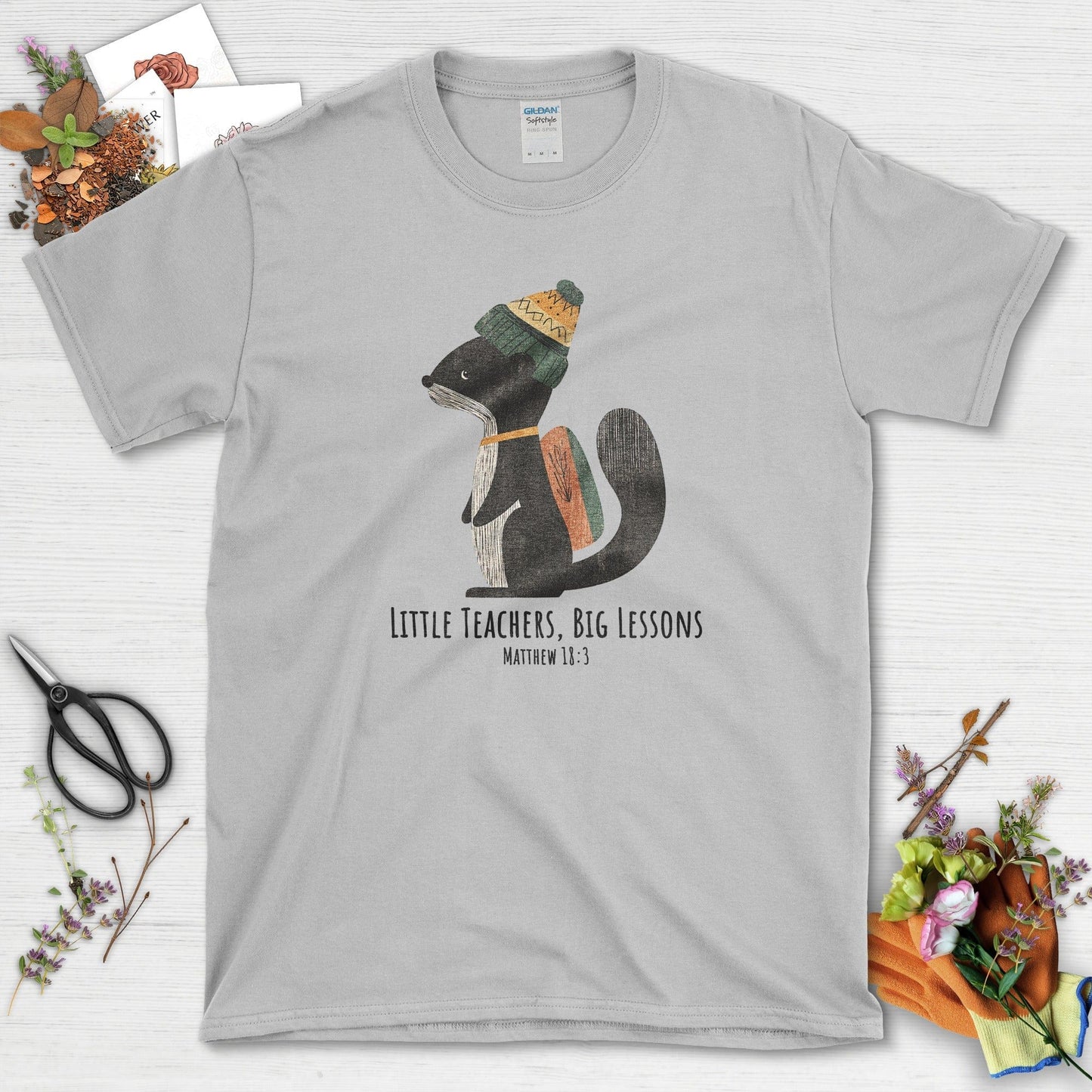 Little Teachers Big Lessons T-Shirt Essential Tees / S / Sport Grey Physical Item