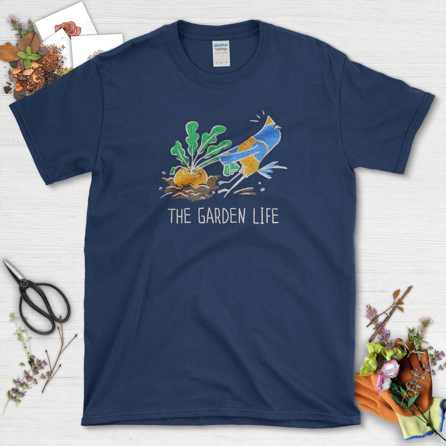 Living a Garden Life T-Shirt Navy / S T-Shirt
