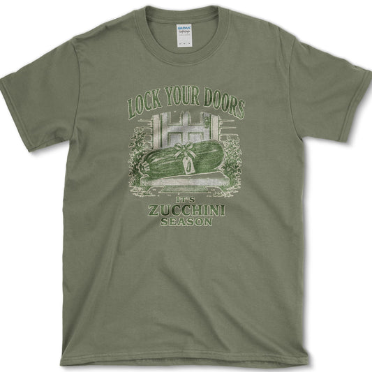 Lock Your Doors T-Shirt S / Military Green Essential Tees