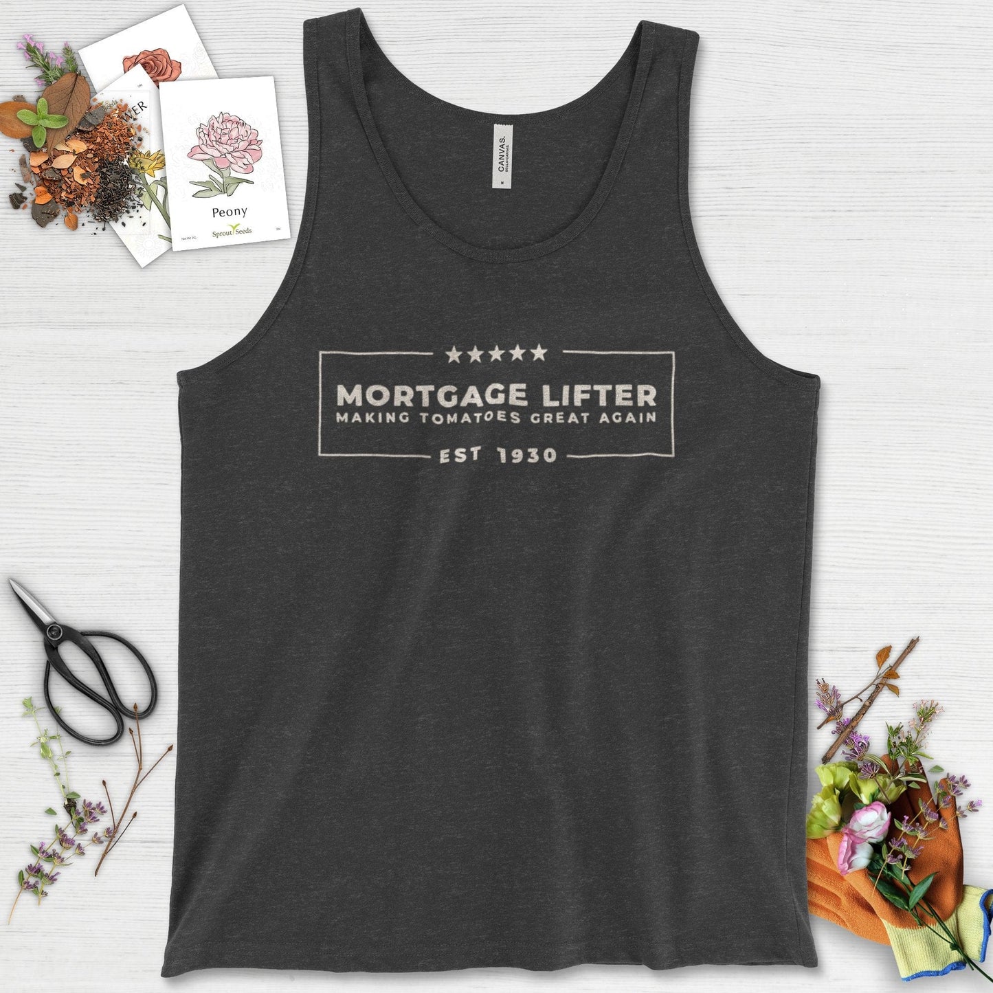 Making Tomatoes Great Again Tank Top Dark Gray Heather / XS Physical Item