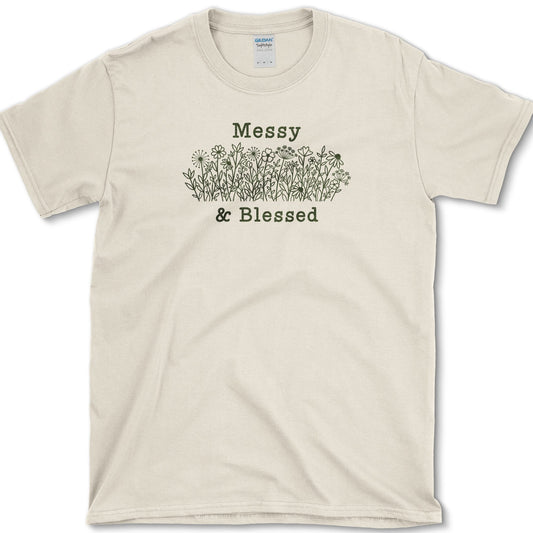 Messy & Blessed T-Shirt S / Natural Essential Tees