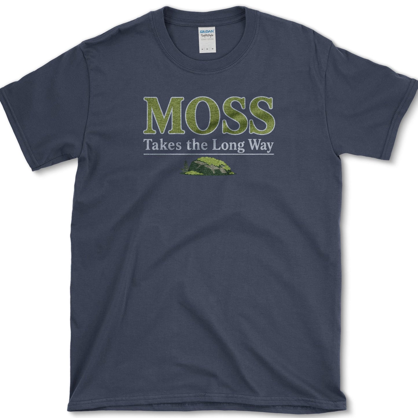 Moss Long Way T-Shirt S / Navy Essential Tees