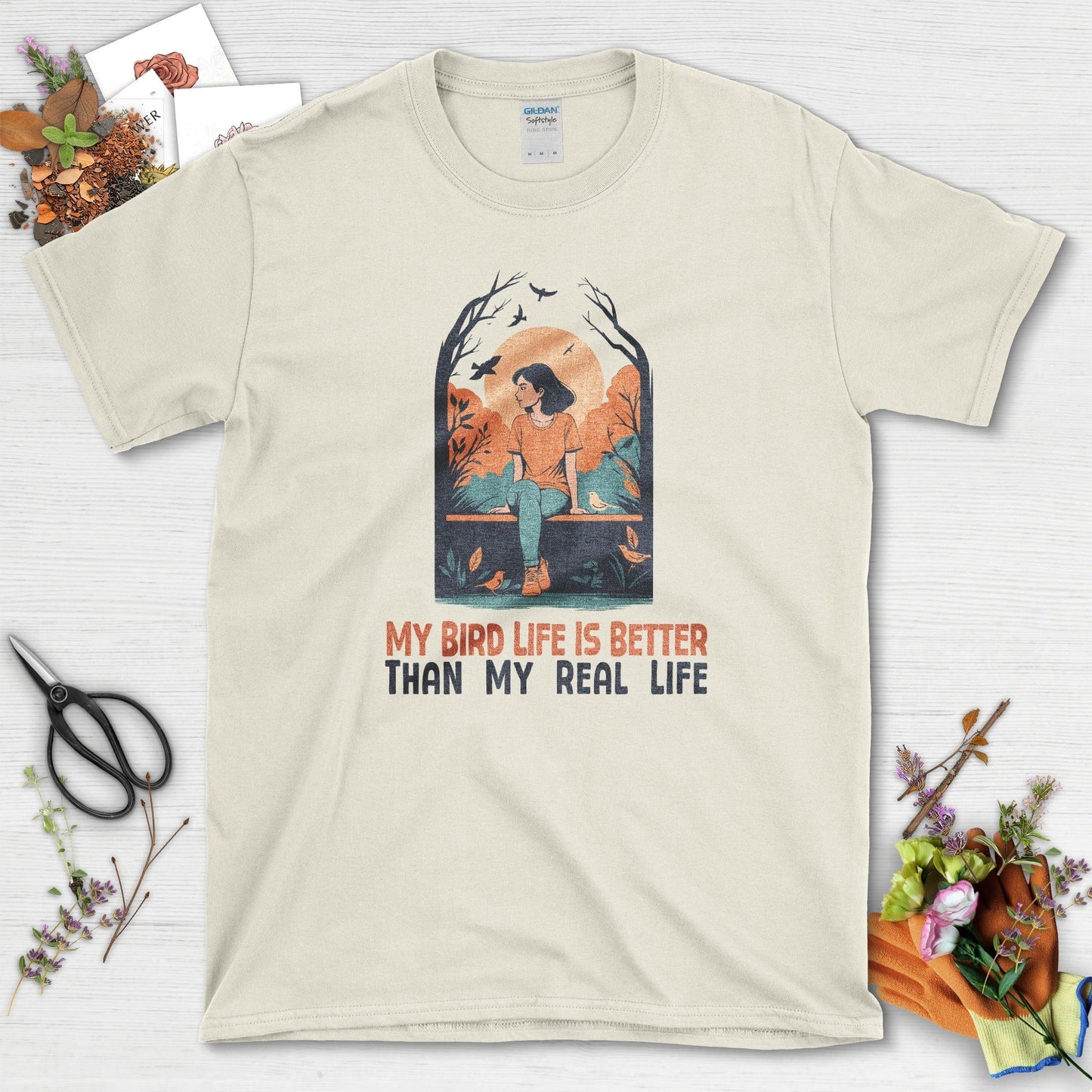 My Bird Life is Better T-Shirt Natural / S Physical Item