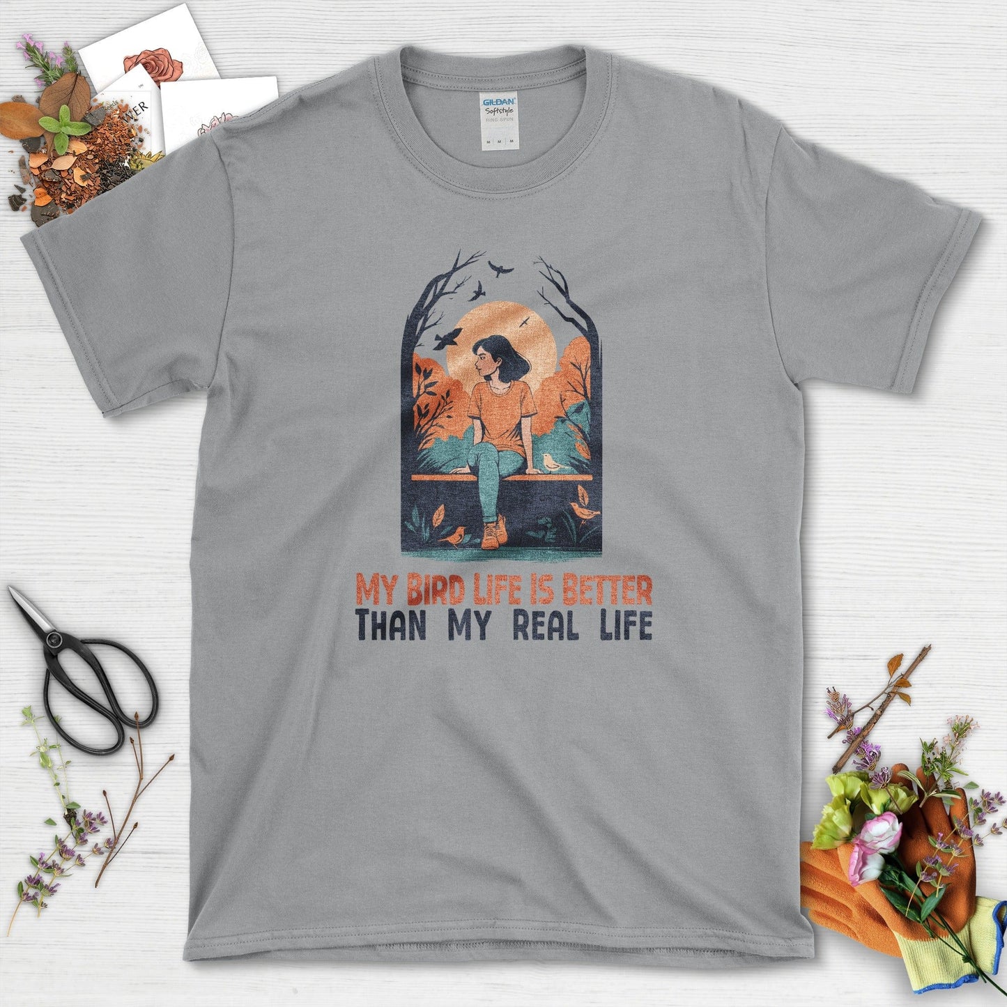 My Bird Life is Better T-Shirt Sport Grey / S Physical Item