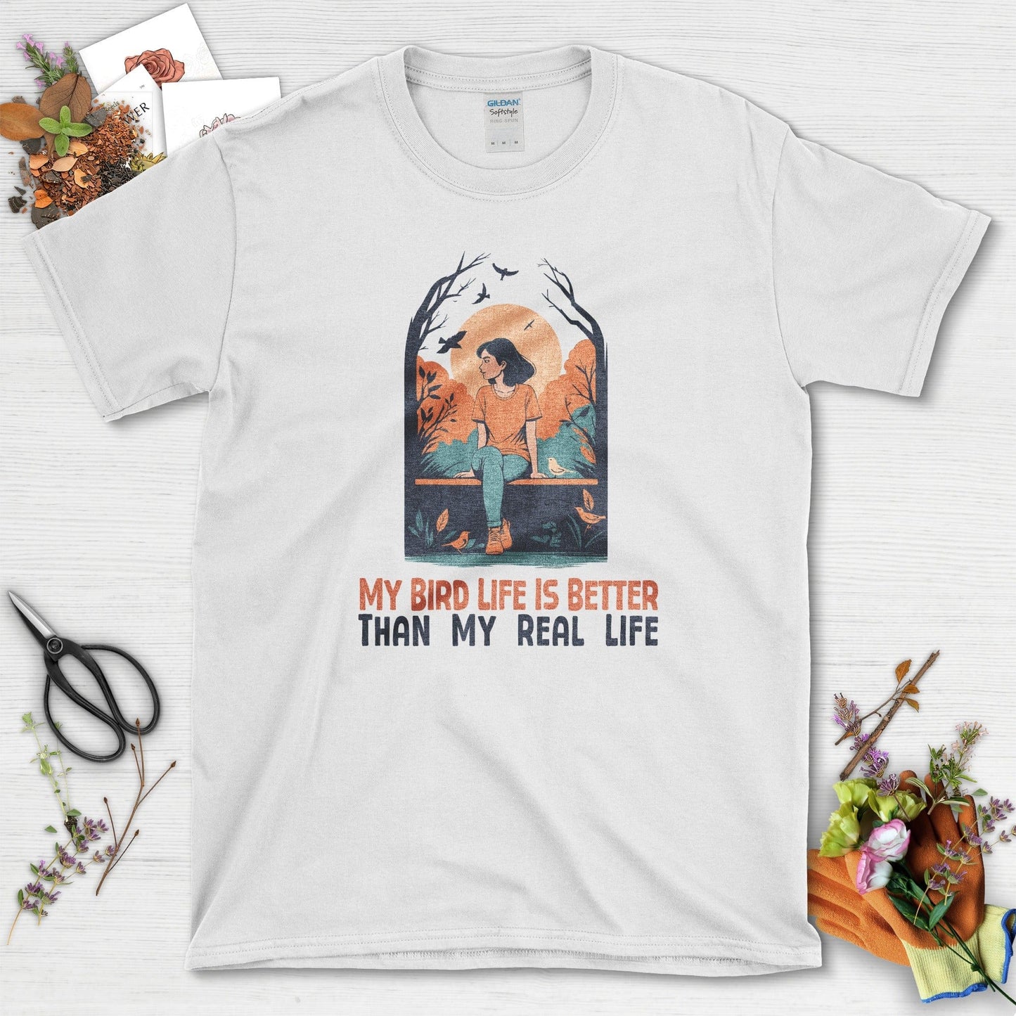 My Bird Life is Better T-Shirt White / S Physical Item