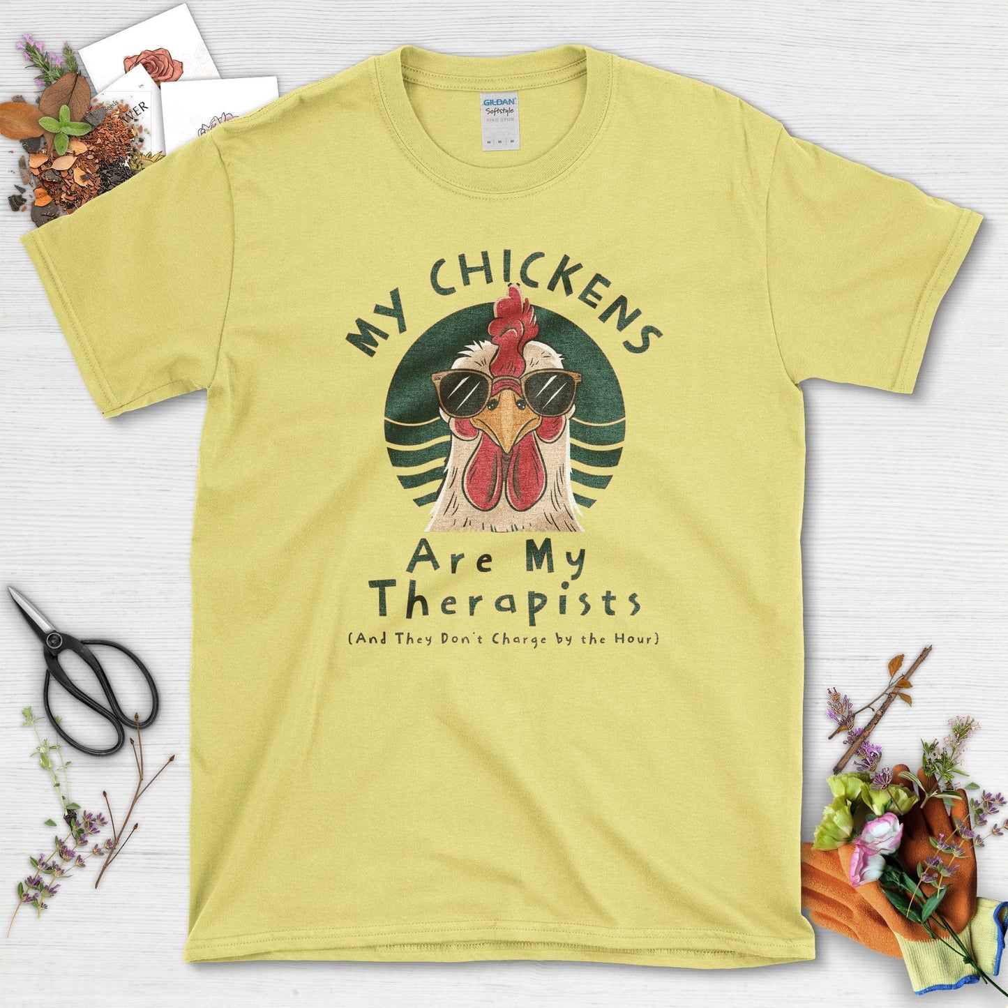My Chickens Are My Therapists T-Shirt Cornsilk / S T-Shirt