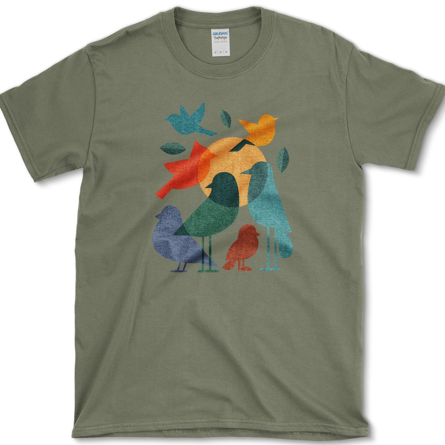 Mystery Flock Birds T-Shirt Military Green / S Essential Tees