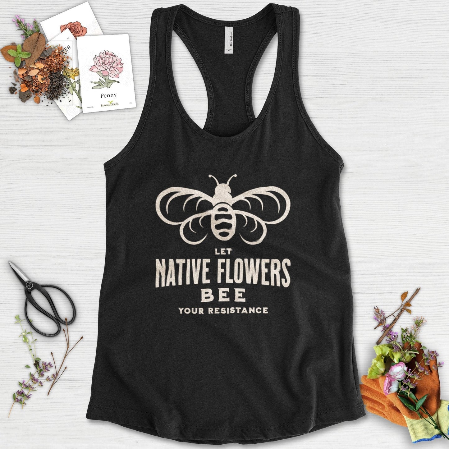 Native Flowers Your Resistance Racerback Racerback / XS / Black Physical Item