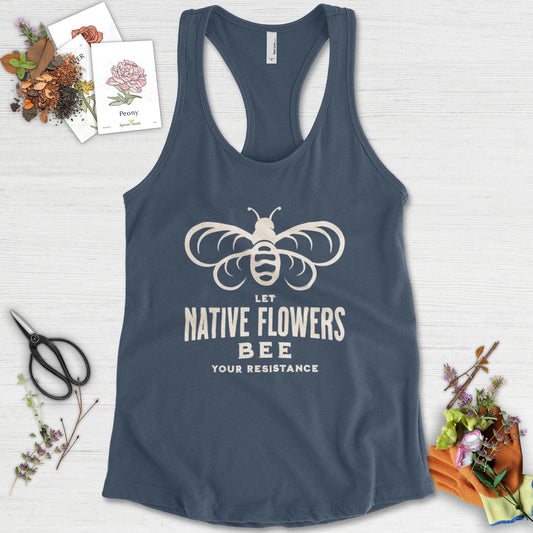Native Flowers Your Resistance Racerback Racerback / XS / Indigo Physical Item