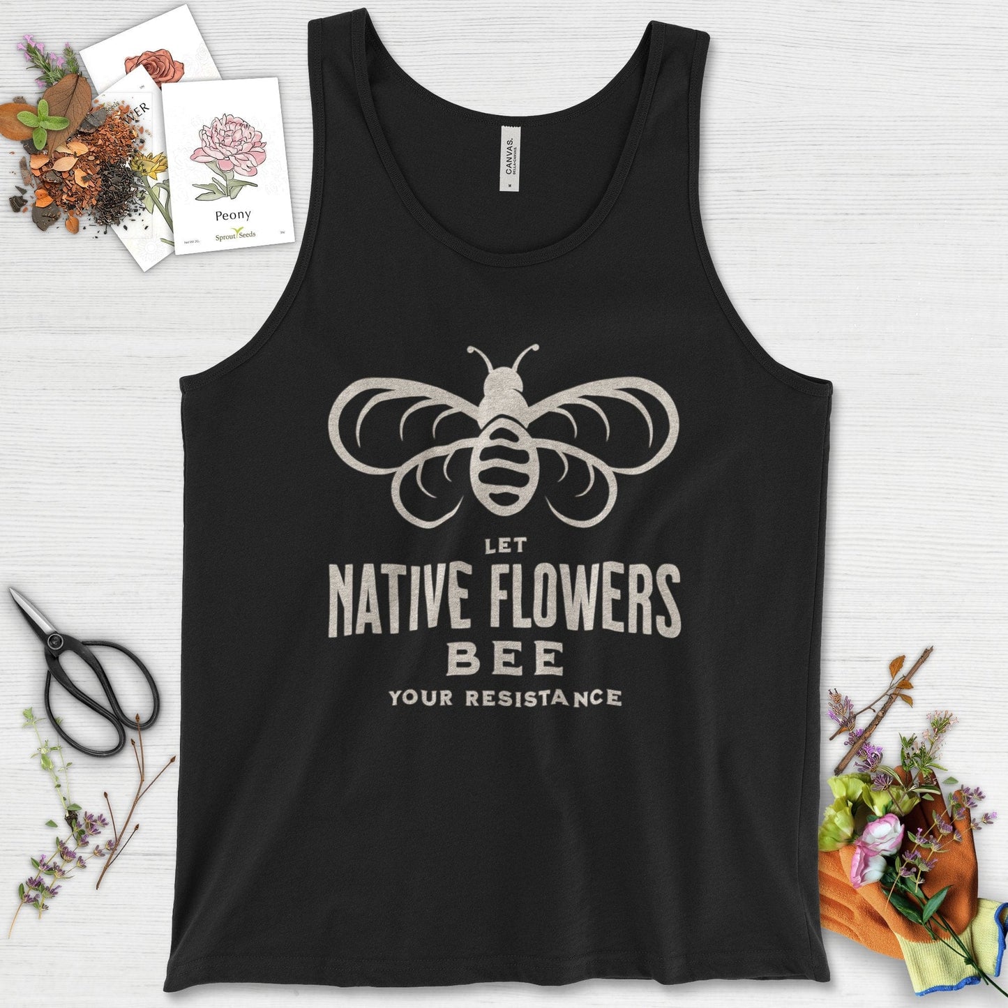 Native Flowers Your Resistance Tank Top Black / XS Physical Item